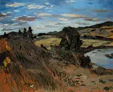 William Goodridge Roberts, Trees on a River Bank, Baie St. Paul