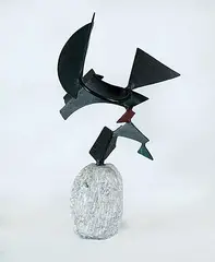 Douglas Wayne Bentham, Untitled - Abstract Sculpture, painted welded steel and stone