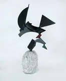 Douglas Wayne Bentham, Untitled - Abstract Sculpture, painted welded steel and stone