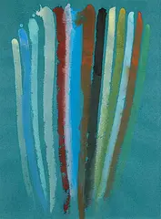 Jonathan Forrest, Earth Column, 1993, acrylic on green paper