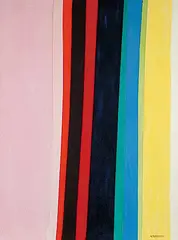 William Perehudoff, Vertical Blue to Red, 1965, oil on canvas