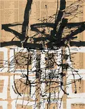 Serge Tousignant, Untitled - Sketch on a Telephone Book, 1964, mixed media on paper