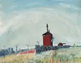 Julia Bingham Barnard, Water Tower, oil on canvas