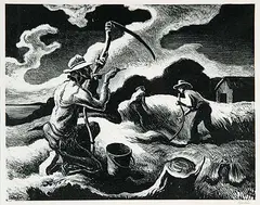 Thomas Hartley Benton, Island Hay, 1945, lithograph on paper