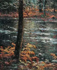 Martin Blanchet, Rivere d'Octobre, 2004, oil on board