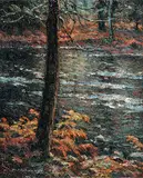 Martin Blanchet, Rivere d'Octobre, 2004, oil on board