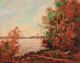 John Hubert Beynon, Untitled - When the Seasons Change, oil on canvas board