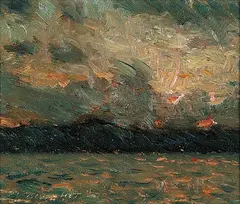 Martin Blanchet, Lac Tremblant, 2004, oil on wood board