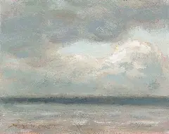 Martin Blanchet, Orage Sun le Baskatong, 2000, oil on canvas