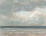 Martin Blanchet, Orage Sun le Baskatong, 2000, oil on canvas