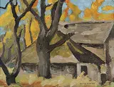 Edith Carter, Untitled - The Old Barn, 1940, oil on canvas