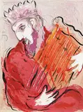 Marc Chagall, David and his Harp, 1956, colour lithograph on paper