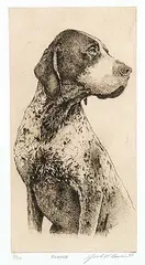 Pointer #2/30 by Jack Lee Cowin, 2005, etching on paper, sold Apr 2009