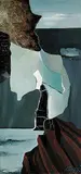 Georges Csato, Composition #51, oil on canvas