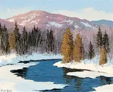 Oscar Daniel de Lall, Untitled - Spring Thaw, oil on canvas
