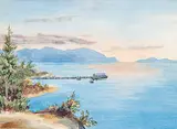 Reginald Llewellyn Harvey, Untitled - The Pier at Sunset