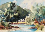 Reginald Llewellyn Harvey, Untitled - River in the Foothills