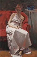 Paul Healey, The Blue Bowl, oil on canvas