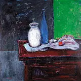 Nedjo Jovanetic, Still Life Table, 1998, acrylic on canvas