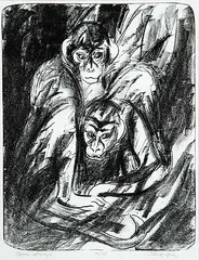 Illingworth Kerr, Diana Monkeys #12/15, lithograph on paper