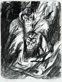 Illingworth Kerr, Diana Monkeys #12/15, lithograph on paper