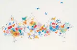 Janet Mitchell, Untitled - Spring Time Birds, watercolour on paper