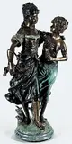 Auguste - After Moreau, Untitled - Two Maidens, bronze sculpture