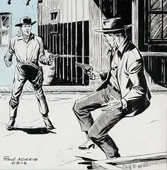 Paul Norris, Untitled - The Gun Fight, 1934, ink on paper