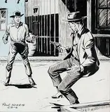 Paul Norris, Untitled - The Gun Fight, 1934, ink on paper