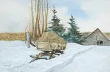 Armand J. Paquette, Ready to Spread, gouache on paper