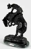 Frederic Sackrider - After Remington, Rattlesnake, bronze sculpture