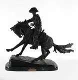 Frederic Sackrider - After Remington, The Cowboy, bronze sculpture