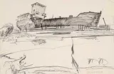 Ina D.D. Uhthoff, Old Hulk, ink on paper