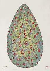 Shuvinai Ashoona, Egg #17/50, 2006, colour lithograph on paper