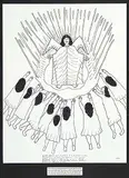 Napachie Pootoogook, Jesus Will Come..., felt pen on paper