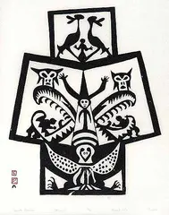 Pudlo Pudlat, Spirit's Domain #18/45, 1964, relief print on paper