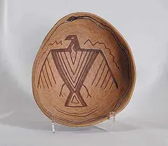 Carl Beam, Untitled - Thunderbird and Snake Bowl, painted ceramic bowl