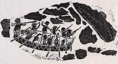 Joe Talirunili, Freightening Evil Spirits #20/50, 1964, relief print on paper