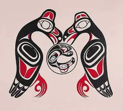 Claude Davidson, Discussing Birth of Eagle #118/150, 1980, colour silkscreen on paper