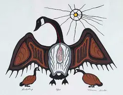 Norman Knott, Protecting #18/100, colour silkscreen on paper