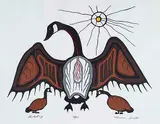 Norman Knott, Protecting #18/100, colour silkscreen on paper