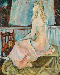 School Study by Molly Lamb Bobak, 1942, oil on wood board, sold Nov 2008