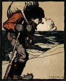 Frederick Simpson Coburn, The Voyageur, 1905, colour wood block on paper