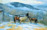 The Gathering by Orestes de Grandmaison, oil on canvas, sold Nov 2008