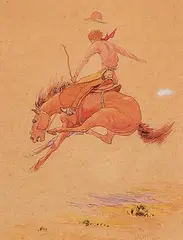 Roland Gissing, Untitled - Wild Ride, 1940, watercolour on paper