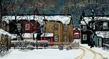 John Kasyn, Entrance to the Back Yards [Toronto], oil on hard board