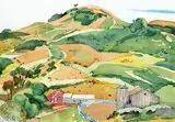 California Farm, June by Illingworth Kerr, watercolour on paper, sold Nov 2008