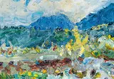 Dorothy Knowles, Earth and Sky, 1979, oil on canvas