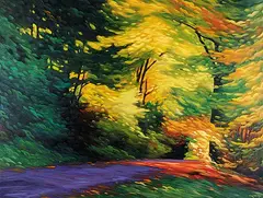 Michel LeRoux, Double Multitude, oil on canvas