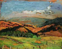 Vicky Marshall, Commonage Road I/N, Okenagen, 1991, oil on canvas